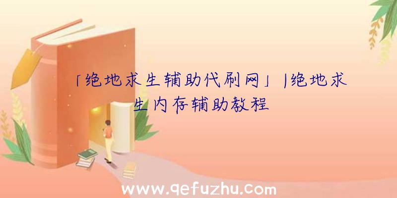 「绝地求生辅助代刷网」|绝地求生内存辅助教程